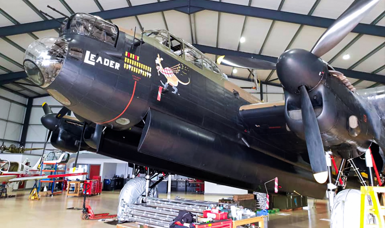 Lancaster Pa474 At Duxford For Maintenance Raf Memorial Flight Club